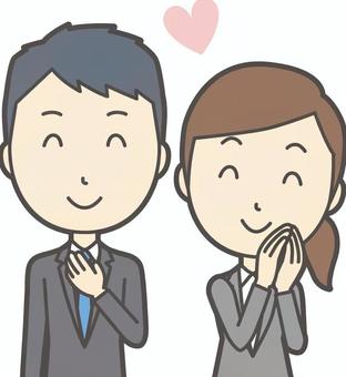  Men and women suits Graduates - 023 - Bust, heart, a smile, employee, JPG, PNG and AI