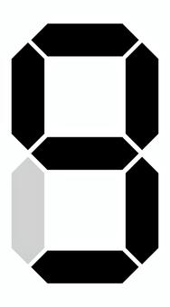デジタル風の数字の9 デジタル,9,時計,数字,ベクター,黒のイラスト素材