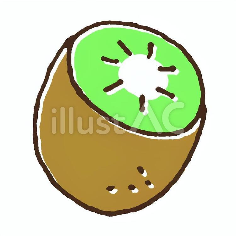 かわいいキウイのイラスト キウイ,食べ物,かわいいのイラスト素材