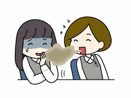 Illustration, bad breath, mouth, odor, 