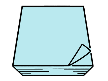 手書き_付箋_03 付箋,メモ,用紙,文房具,ステーショナリー,書き込み,ラベル,整理,マーキング,目印のイラスト素材