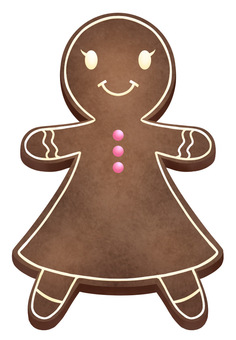 ジンジャーマンココア(パターン3) ジンジャーマンココア(パターン3) ジンジャーマン,クリスマス,お菓子,食べ物,甘味,スイーツ,クッキー,アイシング,オーナメント,飾りのイラスト素材