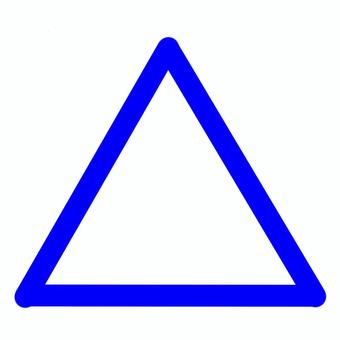 青字「三角」_テスト採点・注意 三角,マーク,記号,採点,添削,シンプル,学習,評価,テスト,スタンプのイラスト素材