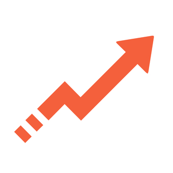 アップする赤い矢印のイラスト アップ,赤,赤色,グラフ,イラスト,無料,フリー,かわいい,シンプル,upのイラスト素材