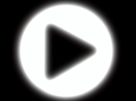 光る再生ボタン ボタン,光る,光源,再生,ぼやける,イラスト,透過,シンプル,白,丸のイラスト素材