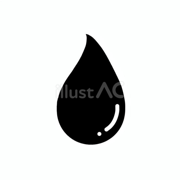 水滴（黒） 水滴,水,雨のイラスト素材