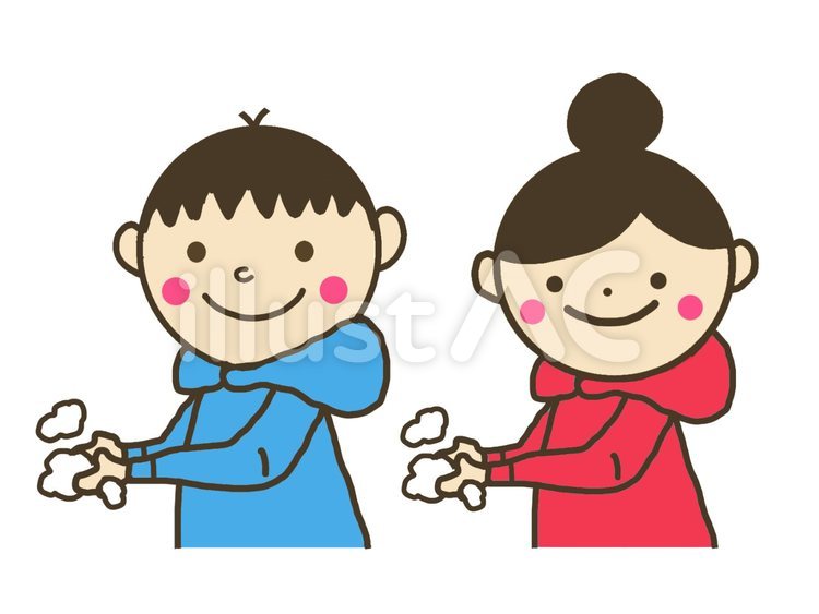 手洗い　予防　子供　 手洗い,風邪,衛生のイラスト素材