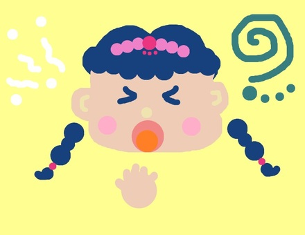 あくびする少女 あくび,欠伸,少女,女の子,眠い,表情,人物のイラスト素材