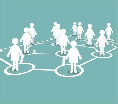 人のネットワーク 人,頭,社会,人間関係,繋がる,縁,ネットワーク,身体のイラスト素材