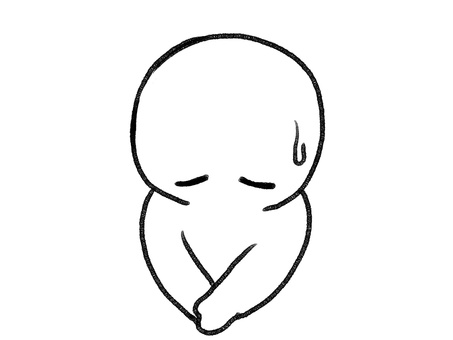 頭を下げる棒人間線画 頭を下げる棒人間線画 棒人間,謝罪,人物,手描き,落書き,表情,黒,シンプル,詫びる,背景透過のイラスト素材