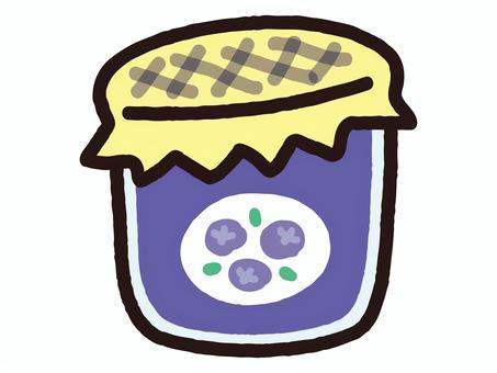 手作りブルーベリージャム ジャム,ブルーベリージャム,ブルーベリー,ベリー,果物,果実,トッピング,調味料,食事,食べ物のイラスト素材