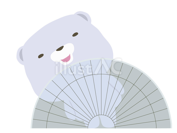 分度器_熊 シロクマ,分度器,動物のイラスト素材