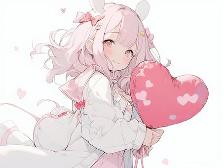 ハートの女の子