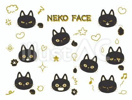 ネコの表情 アイコンセット