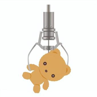 三本爪キャッチャー クレーン,クレーンゲーム,ゲーセンのイラスト素材