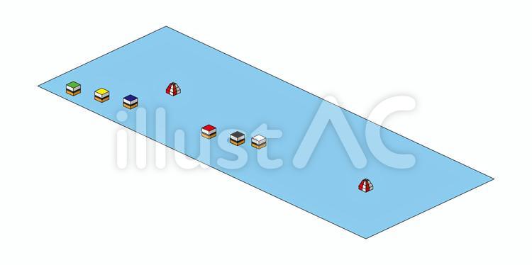 競艇場イメージ 競艇場,ボートレース,公営競技のイラスト素材
