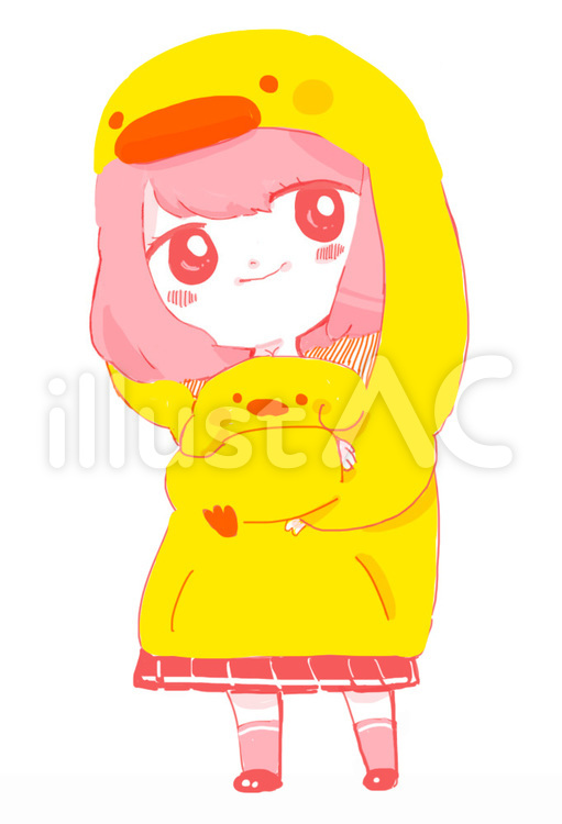ひよこガールイラスト No 無料イラストなら イラストac