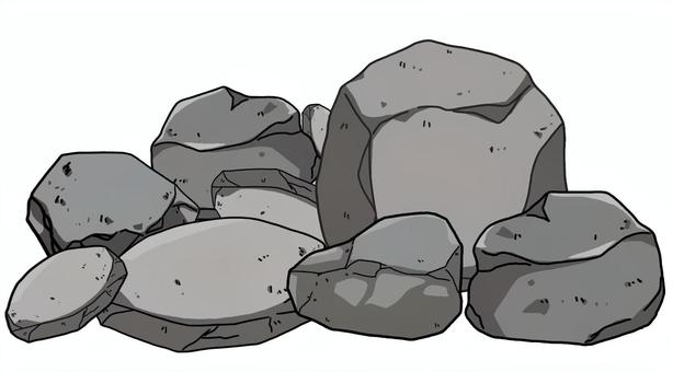 瓦礫 瓦礫,岩,たくさん,石,硬い,灰色,シンプルのイラスト素材