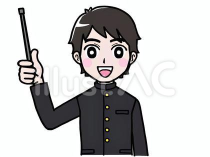 学ラン男子生徒 指示棒ノーマル