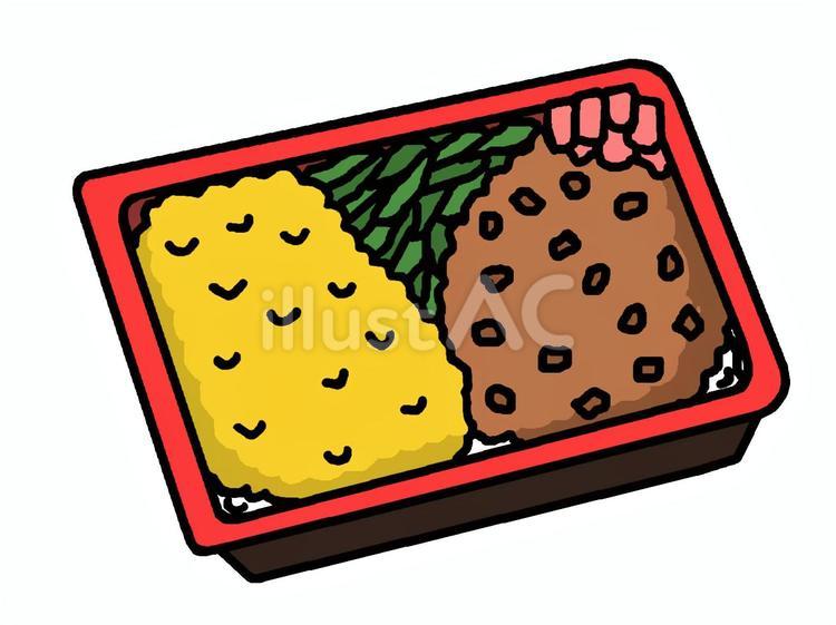 3色弁当 ３色弁当,食べ物,ご飯のイラスト素材