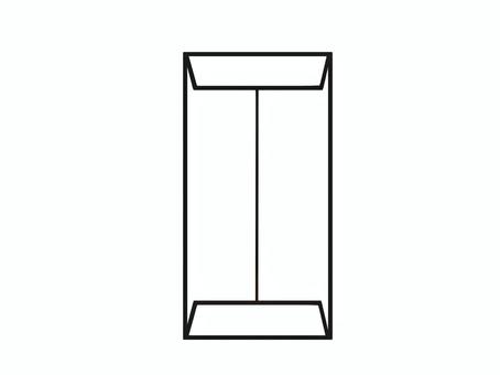 白封筒　未開封　裏面　イラスト2 封筒,未開封,裏面,郵便物,届け物,紙のイラスト素材
