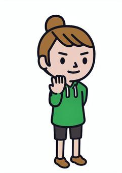 挑発する人 挑発する人 挑発,自信,風格,挑戦,格上,達人,主婦,女,普段着,日常のイラスト素材