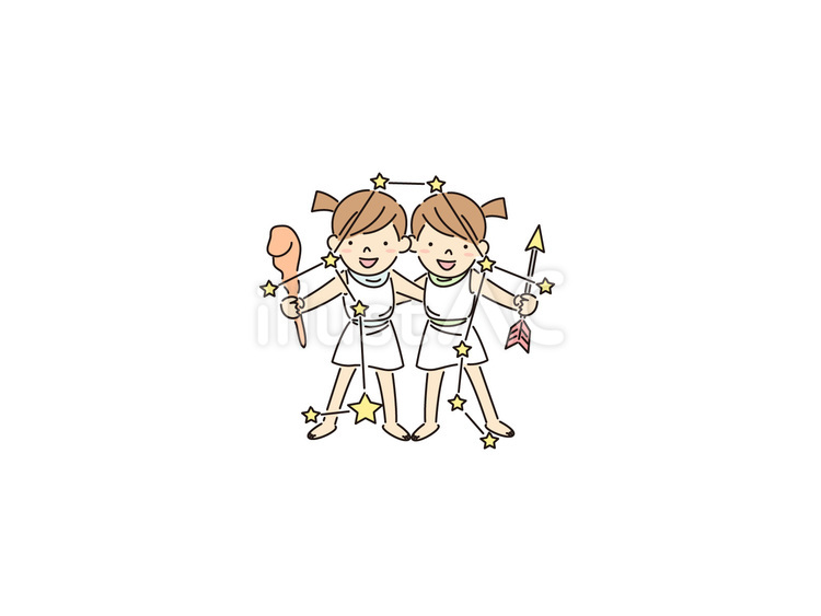 双子座 星座,占星術,運勢のイラスト素材