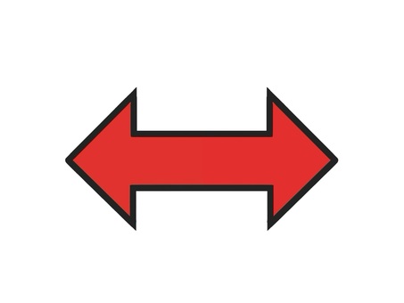 双方向を示す矢印(やじるし)のアイコン 矢印,マーク,印,方角,方向,双方向,示す,指す,シンプル,向きのイラスト素材