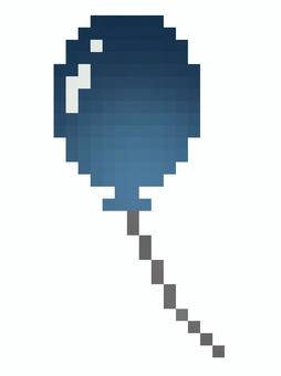 ドット絵風風船 青 風船,紐,ドット絵,ピクセルアート,アイコン,かわいい,レトロ,青のイラスト素材