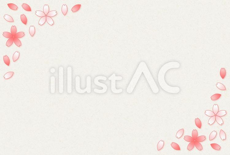 桜フレーム1(クリーム) 桜,春,花のイラスト素材
