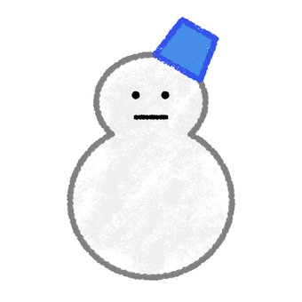 クレヨン 雪だるま 雪だるま,雪,天気,天気マーク,雪マーク,アイコン,記号,イラスト,クレヨン,天候のイラスト素材