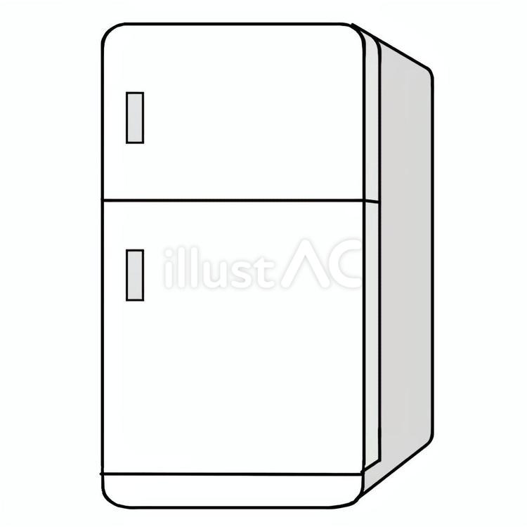 小型冷蔵庫　白色 小型冷蔵庫,白,冷蔵庫のイラスト素材
