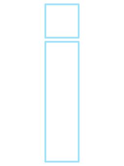 水色の縦長見出し装飾フレーム 縦長,フレーム,四角,長方形,背景,タイトル,ロゴ,あしらい,飾り枠,コピースペースのイラスト素材