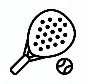線幅変更可能なパデルのラケットとボール パデル,ラケット,ボール,スポーツ,運動,テニス,スカッシュ,競技,部活,趣味のイラスト素材