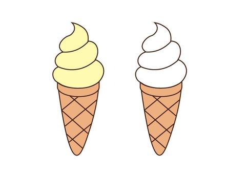Soft cream, sorvete de, milho, comida, JPG, PNG and AI
