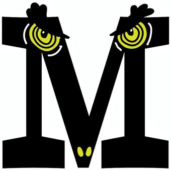 アルファベットモンスター M アルファベットモンスター M 文字,アルファベット,モンスター,キャラクター,イベント,ハロウィーン,素材のイラスト素材