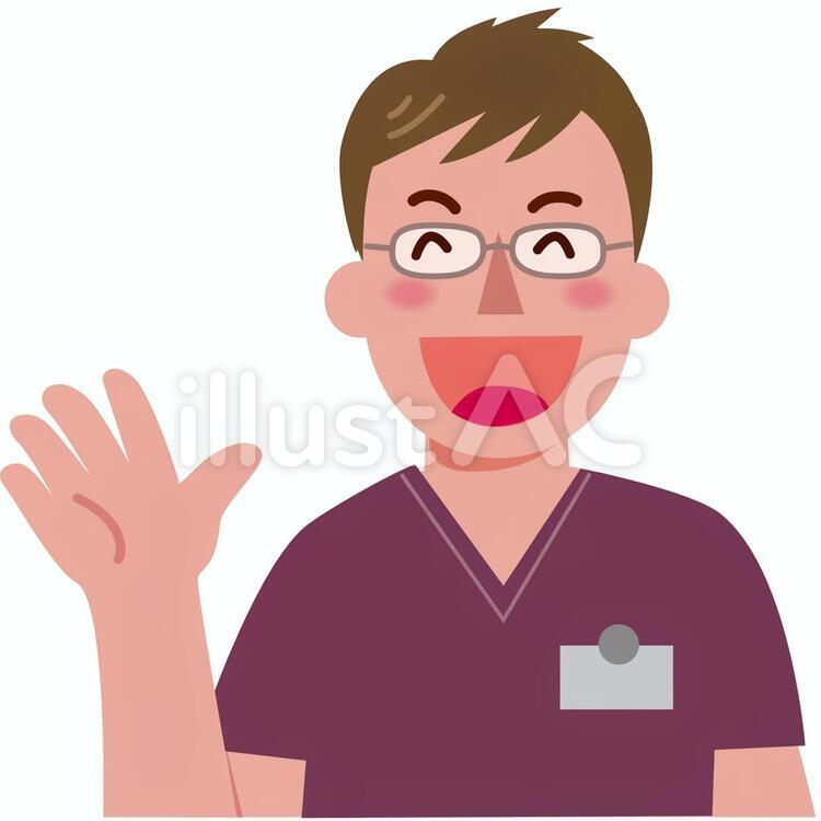 看護師-男性4 看護師,介護士,職業のイラスト素材