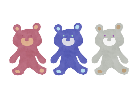 Illustration, urso, bichos de pelúcia, olheiras, 