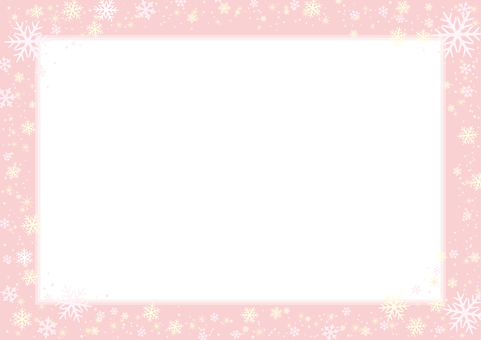 背景916 背景,フレーム,雪の結晶,結晶,冬,冷たい,寒い,かわいい,きれい,ピンクのイラスト素材