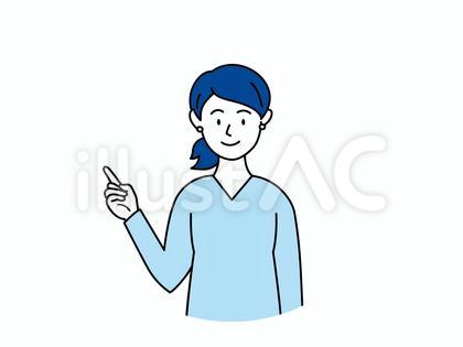 ワンポイントアドバイスする女性