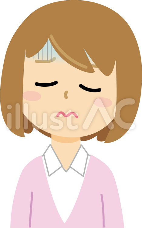 落ち込む女性2 落ち込む,ショック,がーんのイラスト素材
