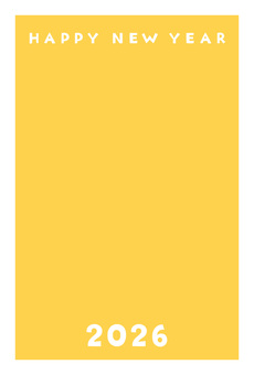 年賀状背景/黄 背景,午,だるま,ベクター,2026年年賀状,デフォルメ,キュート,ベタ塗り,年賀状素材,年賀状のイラスト素材