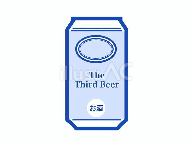 発泡酒・第三のビール・缶ビール（青） ビール,缶ビール,発泡酒のイラスト素材