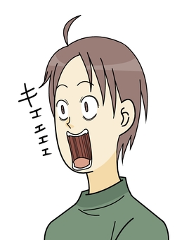 奇声を発する男性 人物,奇声,叫ぶ,金切り声,ストレス,文字,カタカナ,怪しい,絶叫,男性のイラスト素材