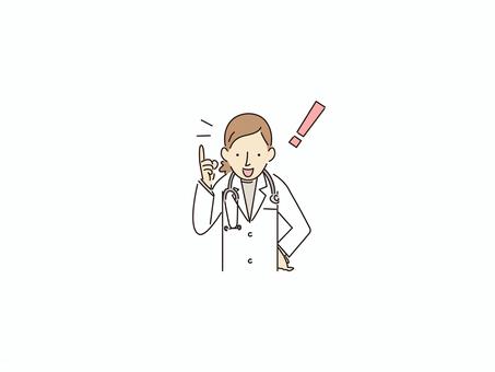 Illustration, un docteur, idée, intuition, 