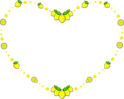 レモンのハートフレーム
