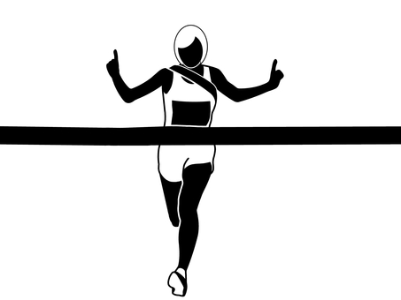 駅伝＆マラソン 駅伝,マラソン,持久走,スポーツ,運動,陸上競技,ランニング,走る,完走,ゴールのイラスト素材