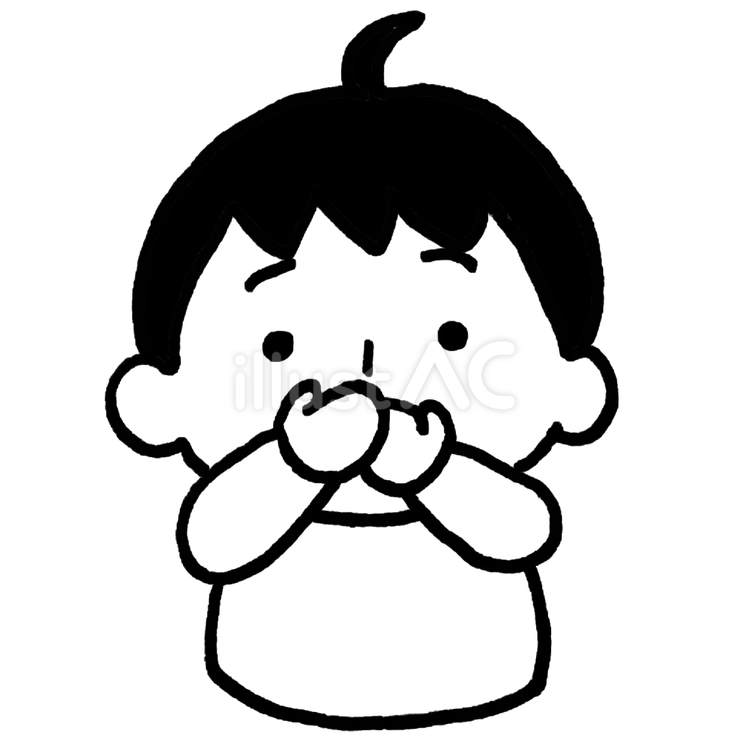 両手で口を覆う子ども こども,子ども,口のイラスト素材