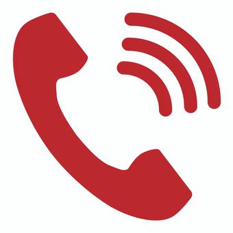 電話のアイコン 赤 電話,受話器,通話,通信,会話,tel,発信,着信,回線,コールのイラスト素材