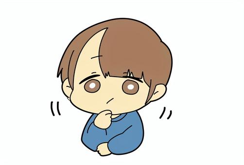 Illustration, child, to think about, boy, 